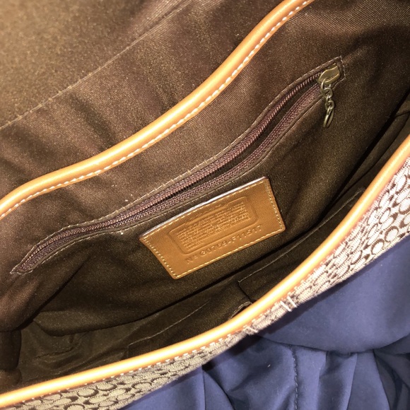 COACH Signature C Jacquard Embroidered Studded Wristlet Hobo Shoulder Bag SET - Picture 5 of 17